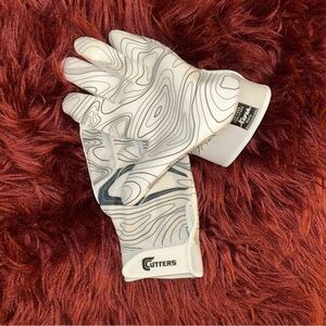 Cutters Football Gloves - White - L/XL